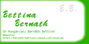 bettina bernath business card